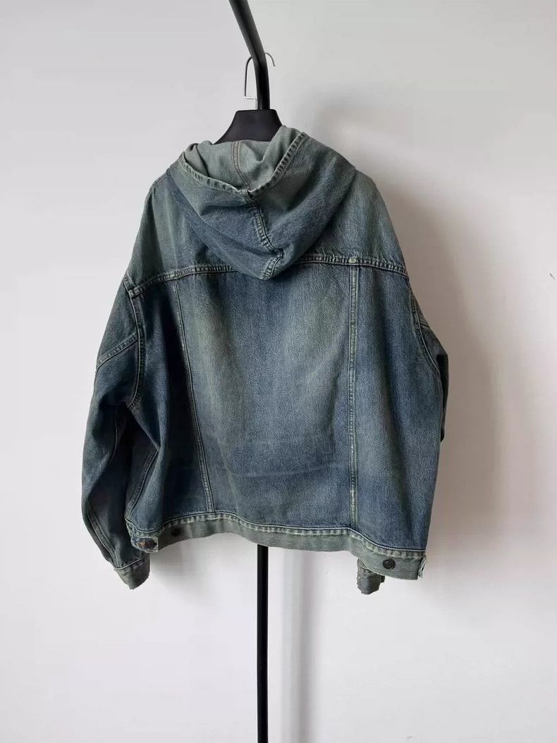 Balenciaga Balenciaga Denim long sleeve pullover hooded jacket Size US S / EU 44-46 / 1 - 2 Thumbnail