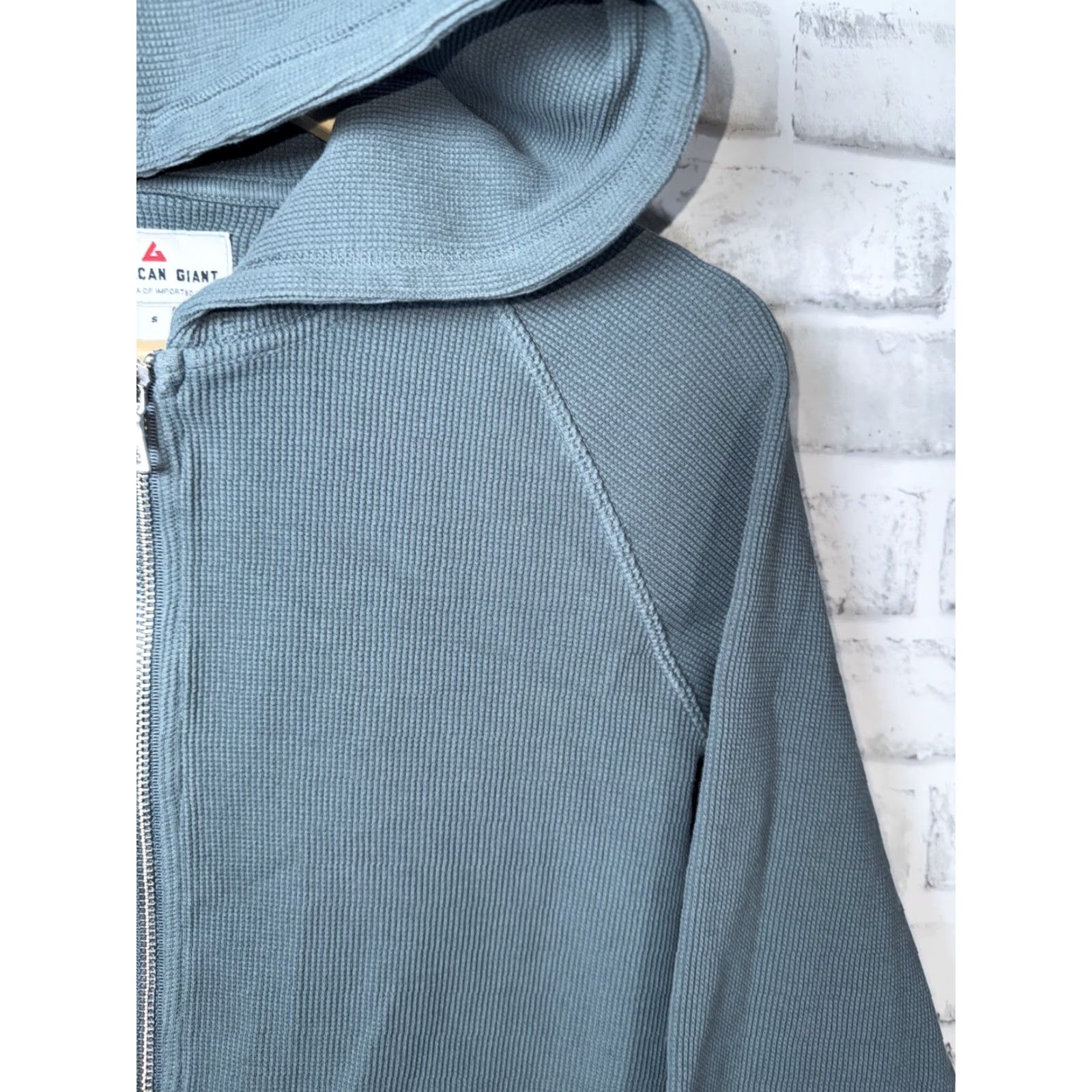Vintage American Giant Hoodie Womens S Teal Full Zip Size S / US 4 / IT 40 - 3 Thumbnail
