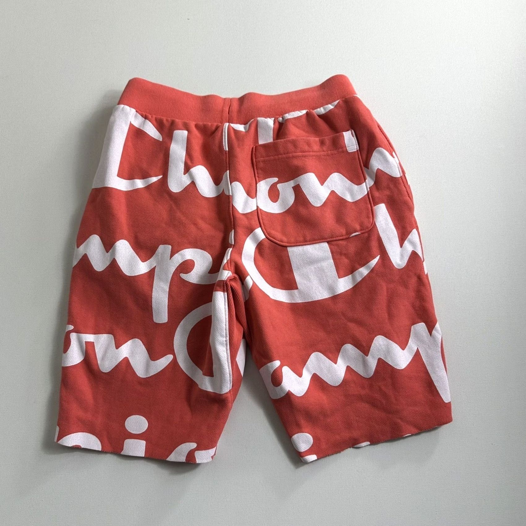 Champion VINTAGE Champion Life Reverse Weave Cut Off Shorts All Over Print Pink Small Men's Size US 29 - 2 Thumbnail