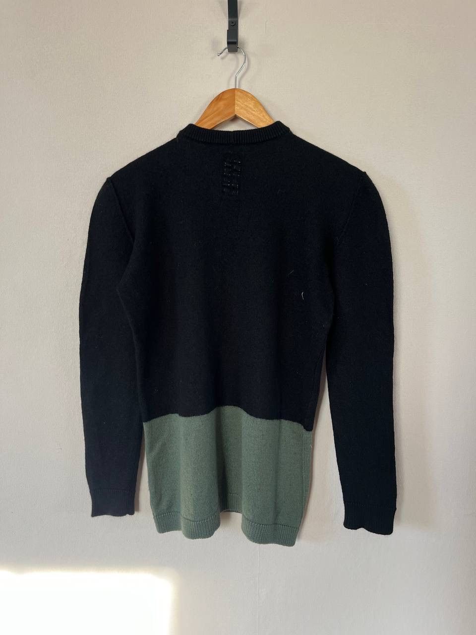 Rick Owens Rick Owens Wool Colorblock Striped Sweater Black Moss Pearl Size US S / EU 44-46 / 1 - 13 Thumbnail