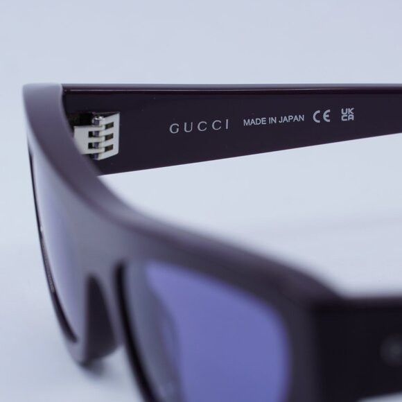 Gucci 🕶️ New Gucci GG1919S 007 Plum/Violet Sunglasses Size ONE SIZE - 8 Thumbnail