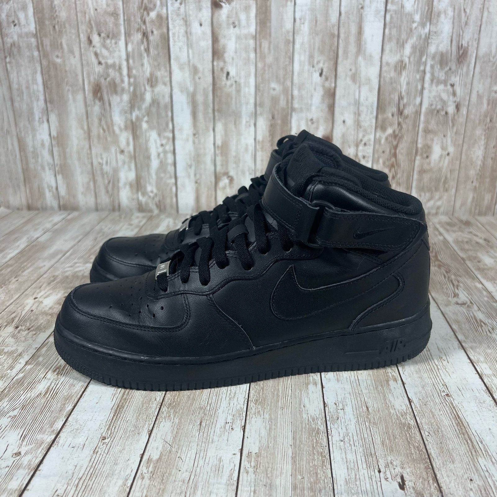 Nike Nike Air Force 1 Men’s Size 11 Triple Black 315123-001 Size US 10.5 / EU 43-44 - 2 Thumbnail