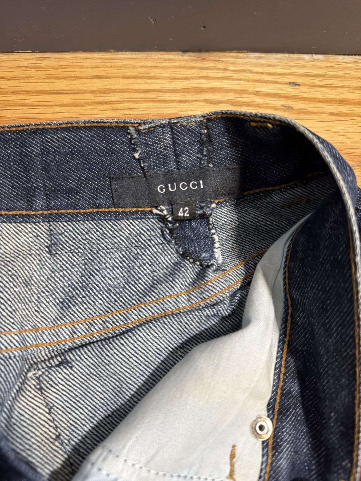 Gucci × Tom Ford Tom Ford Gucci Floral Denim 1999 Size US 28 / EU 44 - 7 Thumbnail
