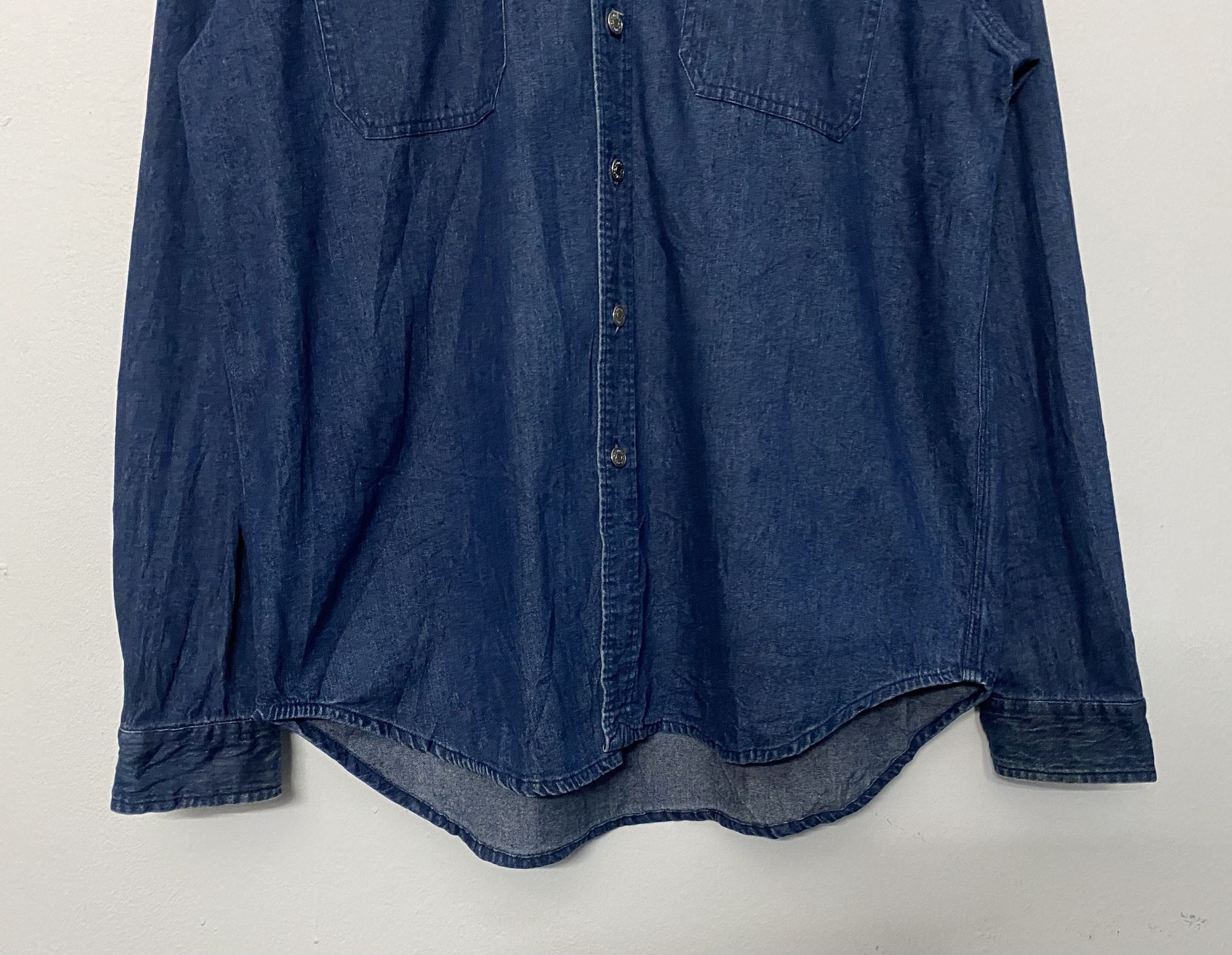 RRL Ralph Lauren RRL Ralph Lauren Double RL Indigo Denim Chambray Size L Size US L / EU 52-54 / 3 - 4 Thumbnail