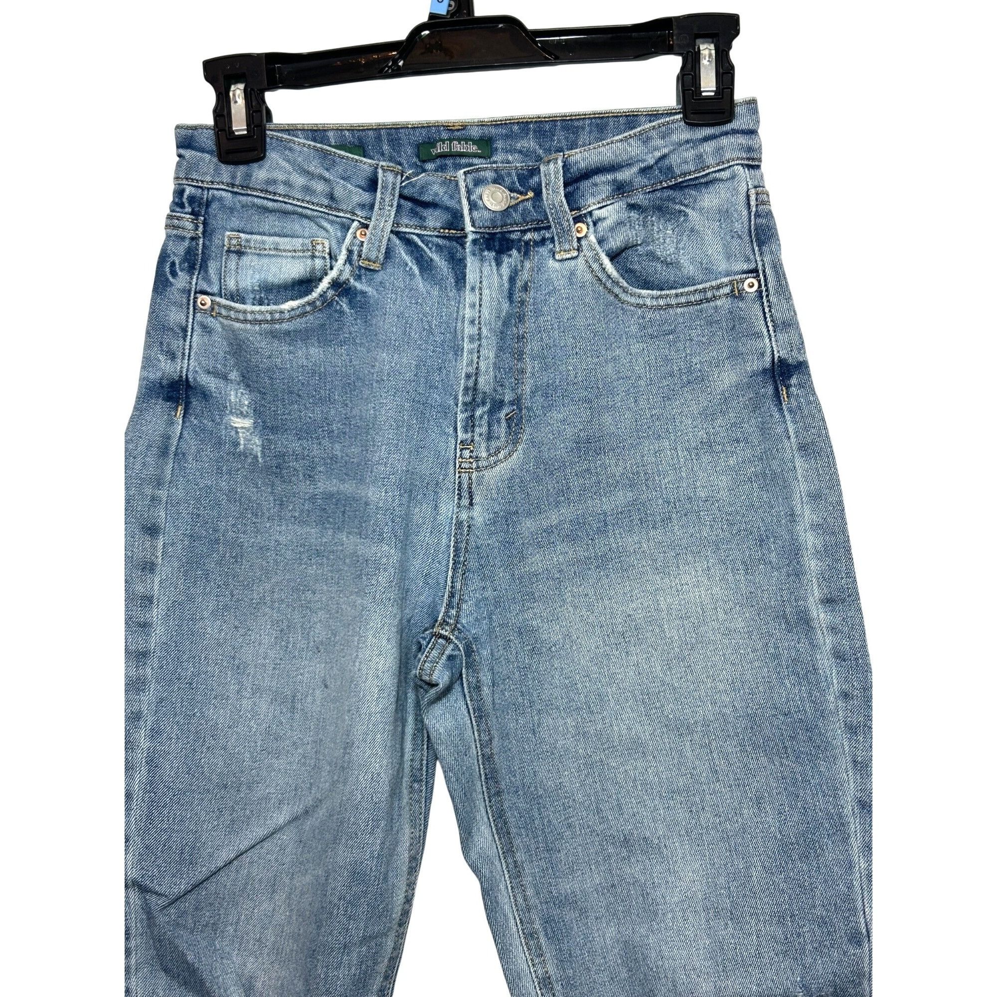 Other Wild Fable Women’s Jeans 0 Blue High Rise Distressed Tapered Size 25" / US 0 / IT 36 - 12 Thumbnail