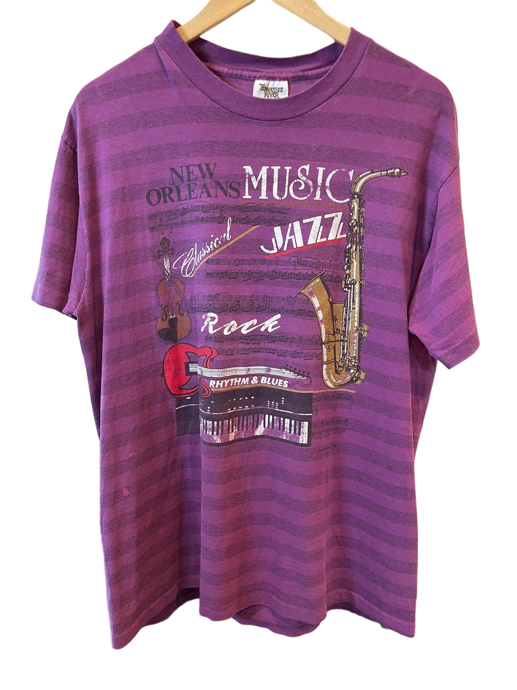 Vintage Vintage 1988 New Orleans Music Single Stitch T-shirt Size US XL / EU 56 / 4 - 1 Thumbnail