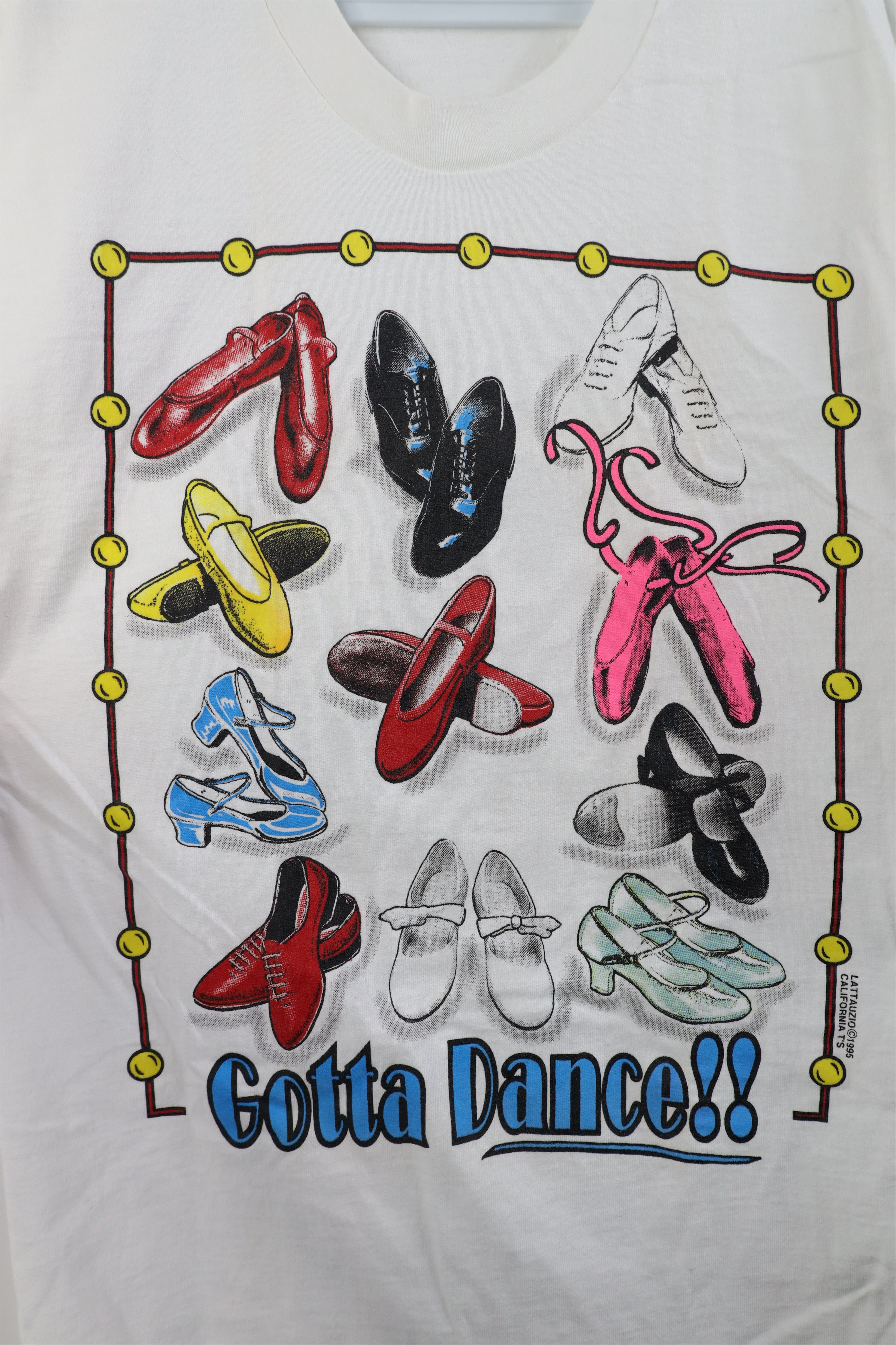 Fruit Of The Loom Vintage 90s Dance Dancing Shoes Ballet Ballerina T-Shirt USA Size L / US 10 / IT 46 - 4 Thumbnail