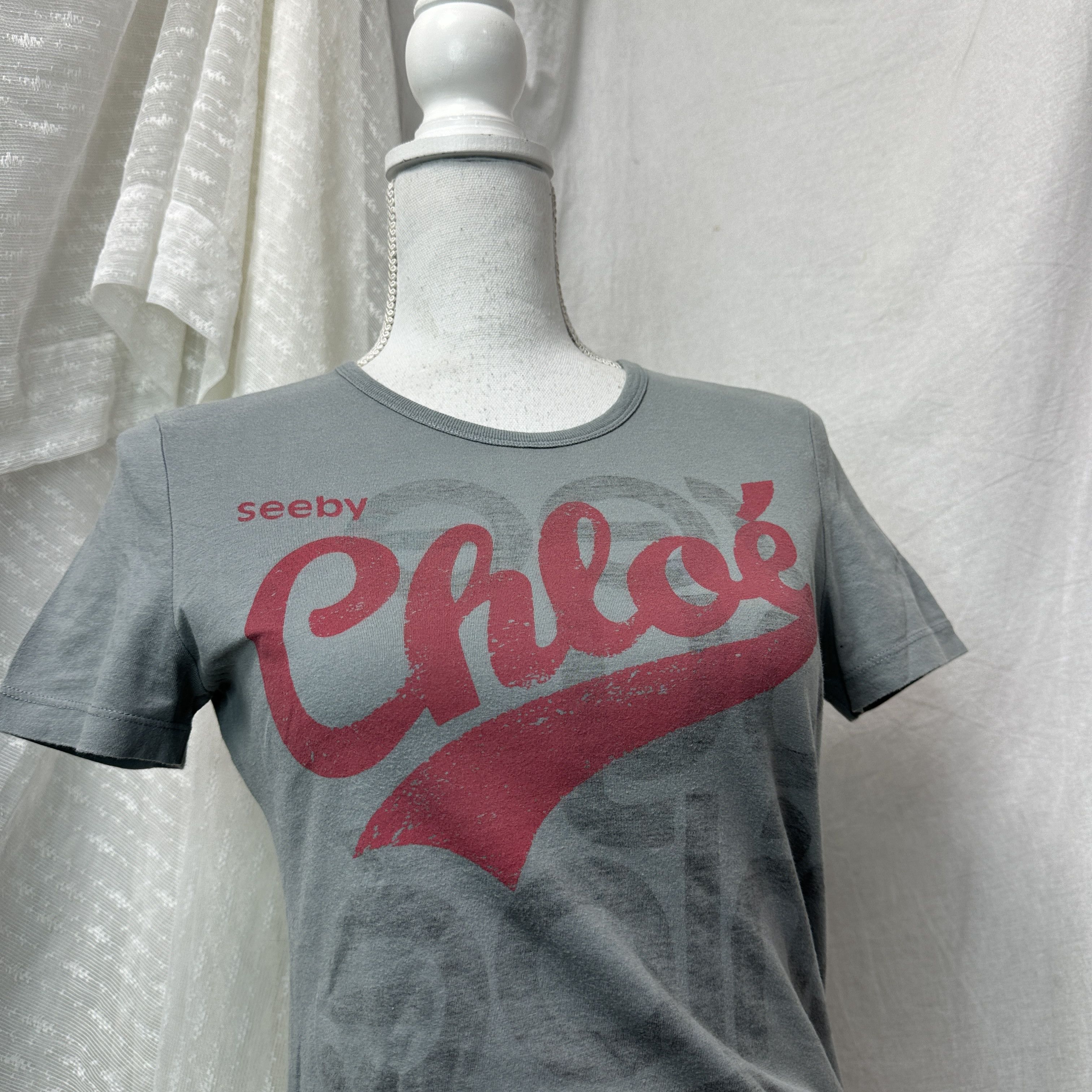 See by Chloe Vintage Printed Casual See by Chloe Fitted T-shirt 00s Size S / US 4 / IT 40 - 2 Thumbnail