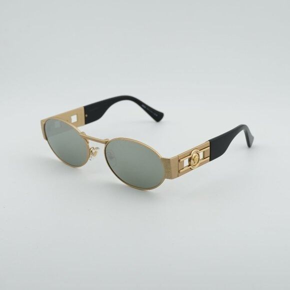Versace Versace VE2264 100230 Sunglasses Gold Oval Frame, Green Size ONE SIZE - 1 Thumbnail