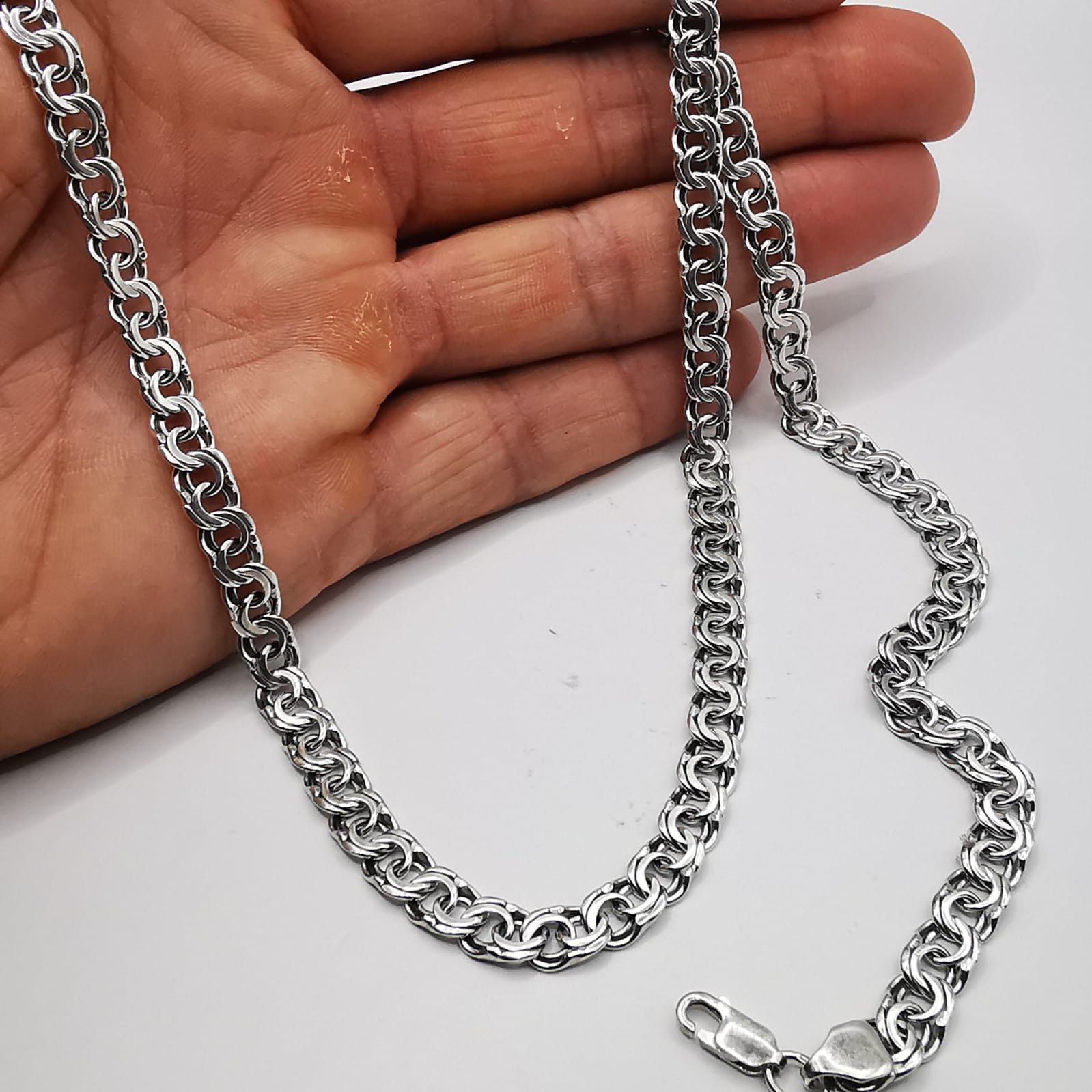 Sterling Silver Vintage Jewelry Chain, 925 Sterling Silver, Signed 30,70g Size ONE SIZE - 8 Thumbnail