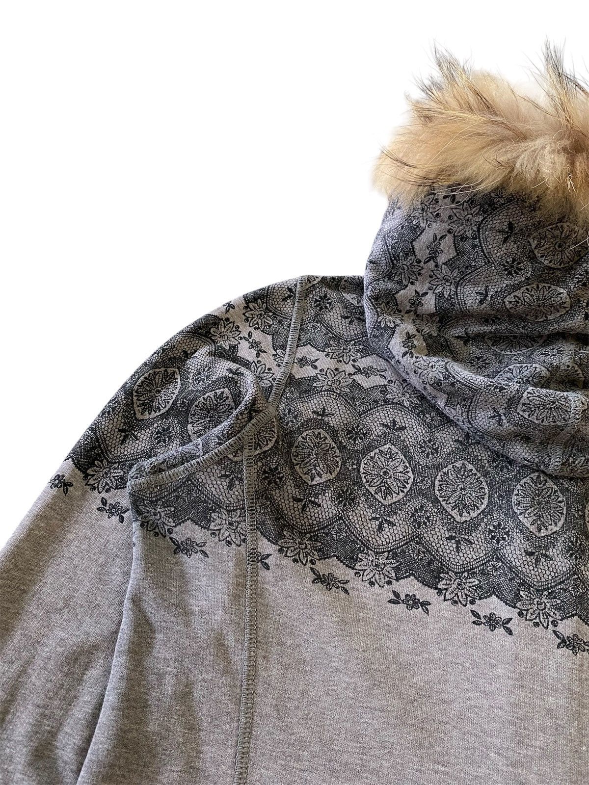 Japanese Brand Fur Luxury Hood Zip Hoodie Grey Tribal Pattern Y2K Jacket Size M / US 6-8 / IT 42-44 - 11 Thumbnail