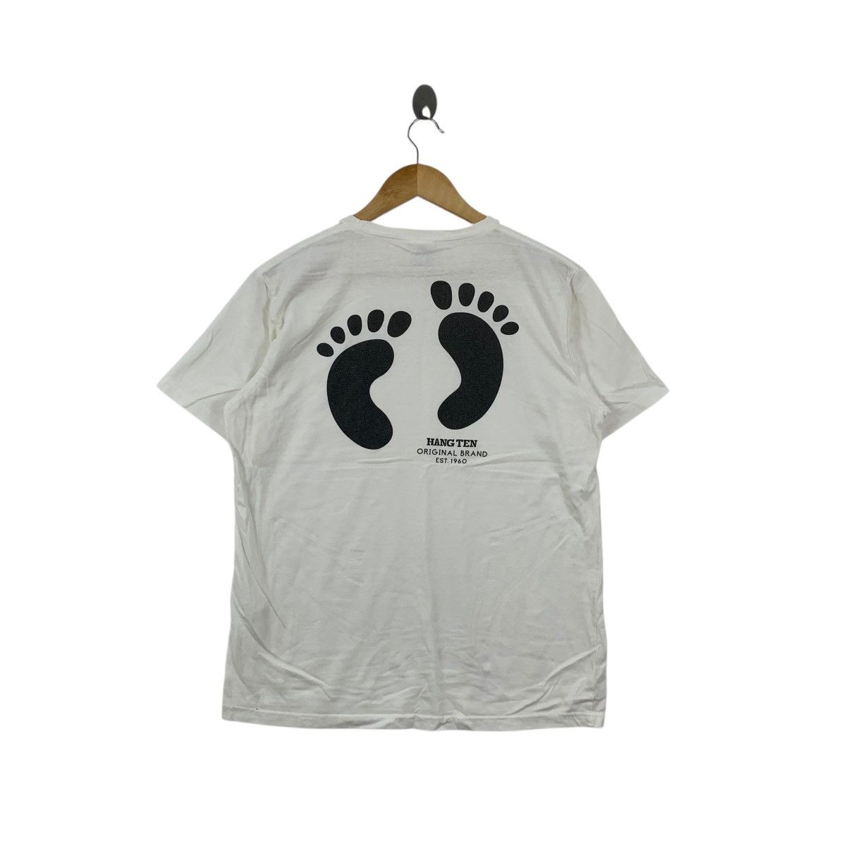 Hang Ten Vintage HANG TEN CALIFORNIA Surf Foot Logo Tee Shirt Top Size US XL / EU 56 / 4 - 1 Thumbnail
