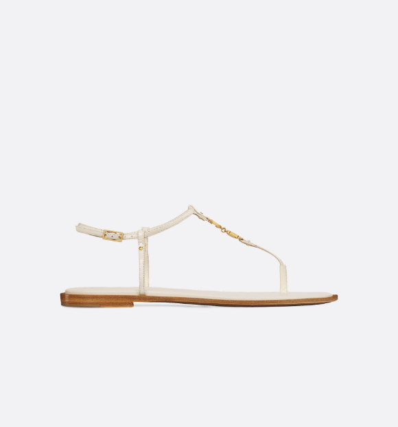 O1W1Db10625 Dioriviera C'est Dior Thong Sandals In White, Women's (Size 7)