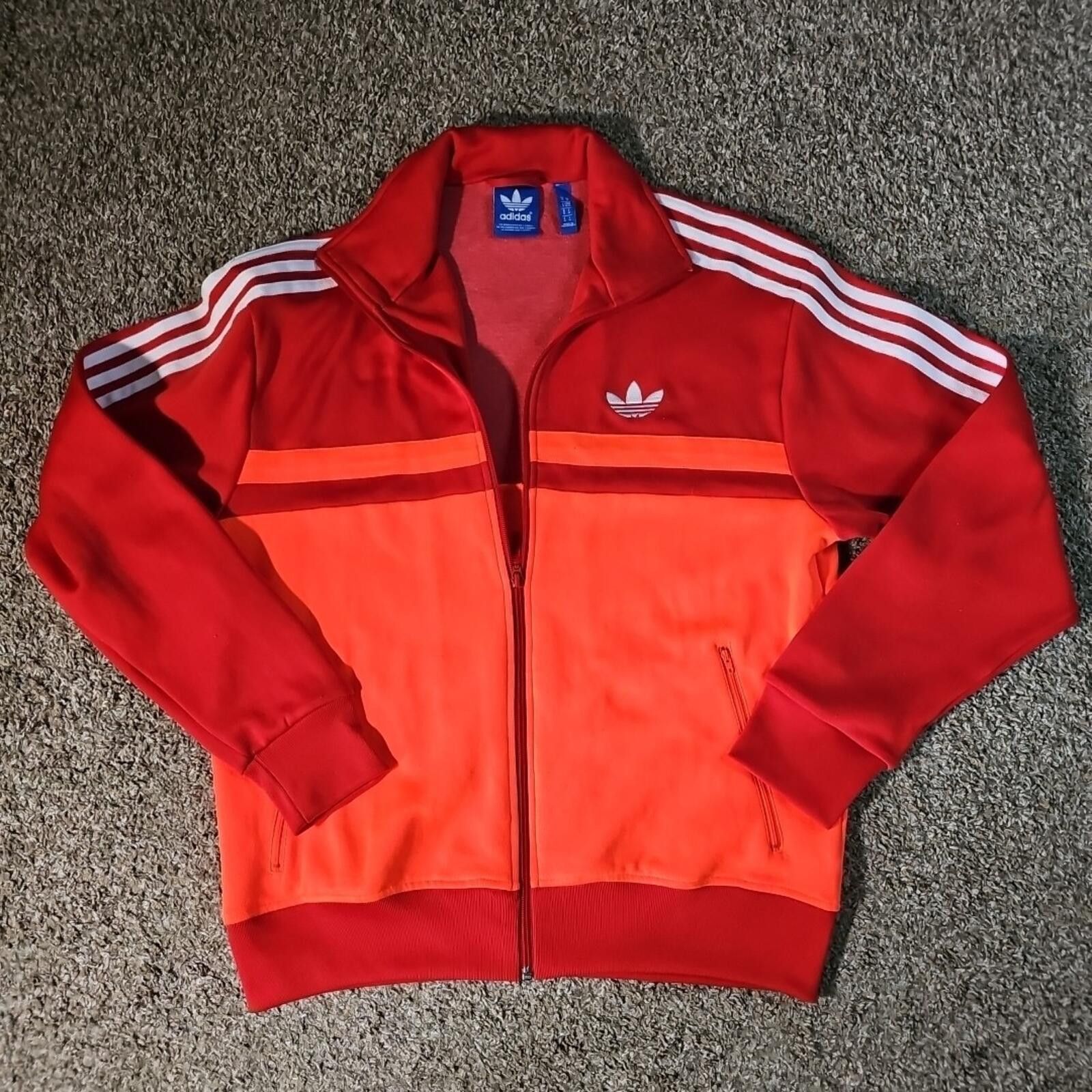 Adidas Adidas Red Orange Fullzip Trackwear Size US M / EU 48-50 / 2 - 1 Thumbnail