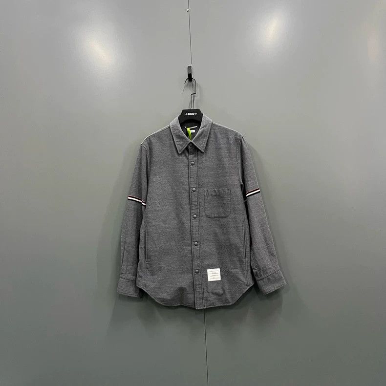 Thom Browne Thom Browne Classic Stripe Button-Up Shirt - dmc Size US M / EU 48-50 / 2 - 1 Thumbnail