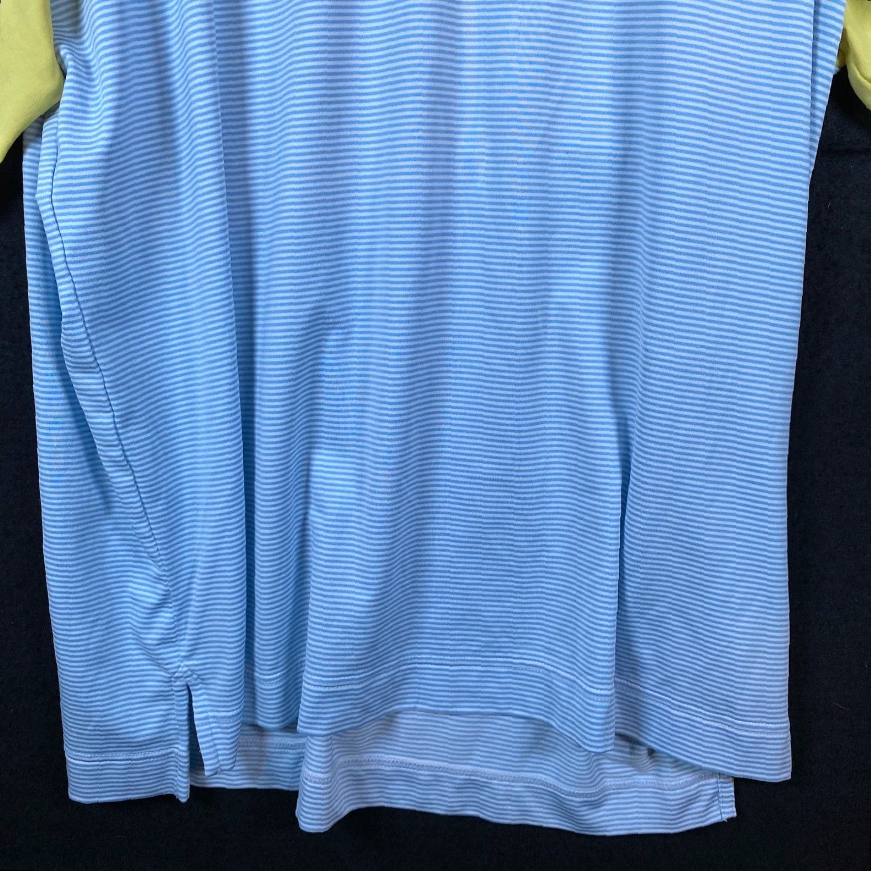 Footjoy FootJoy Shirt Yellow Blue Golf Polo Mens L Quick Dry Stretch Athleisure Casual Workwear 42 in Chest Colorblock Button-Down Short Sleeve Stateful Size US L / EU 52-54 / 3 - 4 Thumbnail