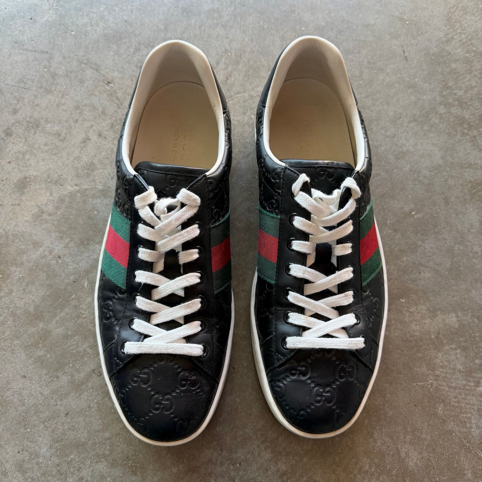 Gucci Gucci GG Ace Black Monogram Logo Sneaker Size US 10 / EU 43 - 4 Thumbnail