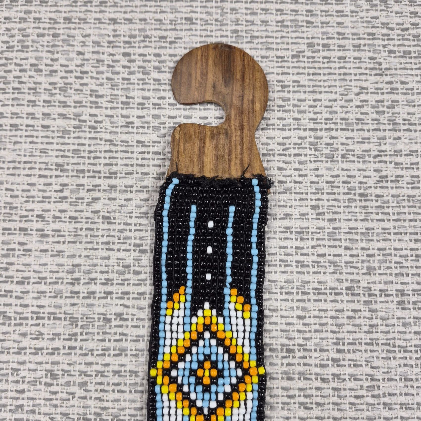 Vintage VINTAGE Southwestern Beaded Belt Womens One Size Stretch Aztec Beads Handmade Size ONE SIZE - 5 Thumbnail