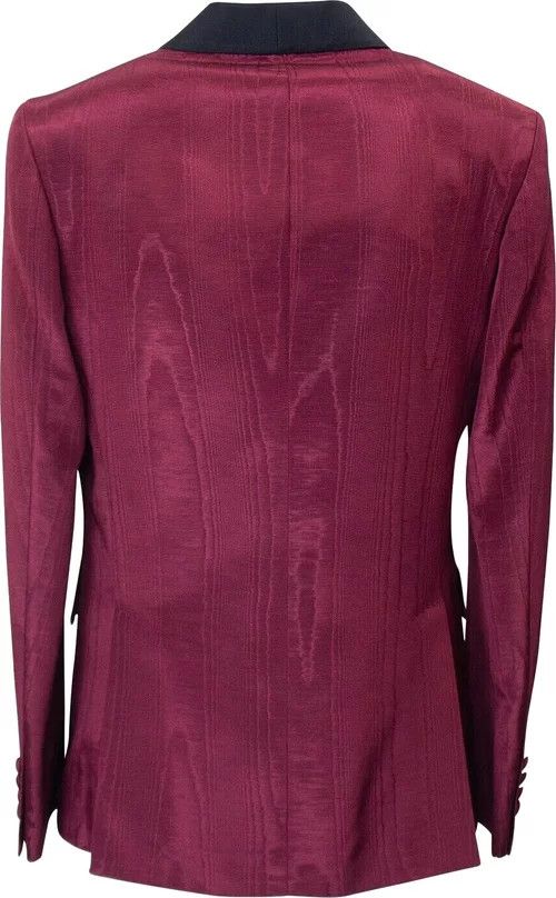 Amiri o1gr1nt1024 Moire Tux Blazer in Red Size US L / EU 52-54 / 3 - 2 Thumbnail