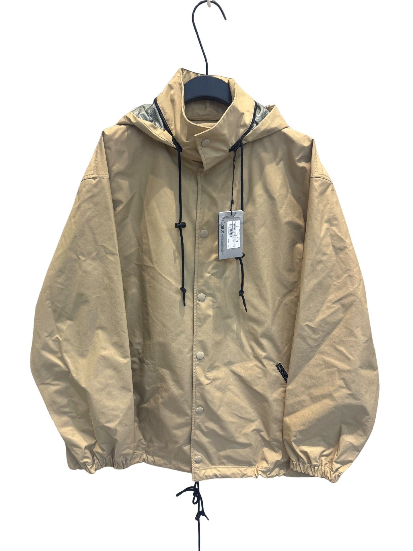 Balenciaga Balenciaga Logo Hooded Jacket Beige Size 34 Size XS / US 0-2 / IT 36-38 - 1 Thumbnail