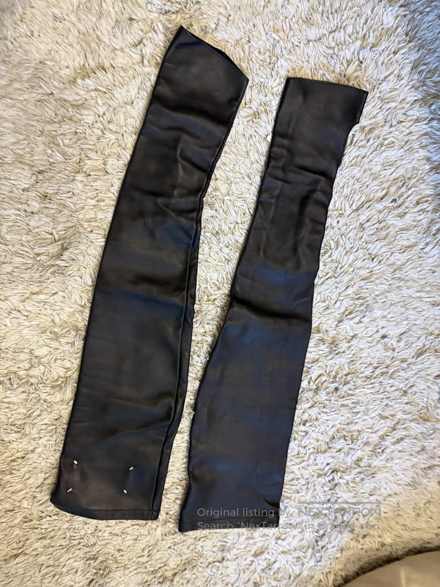Maison Margiela Maison Martin Margiela Black Long Fingerless Gloves. Size ONE SIZE - 8 Thumbnail