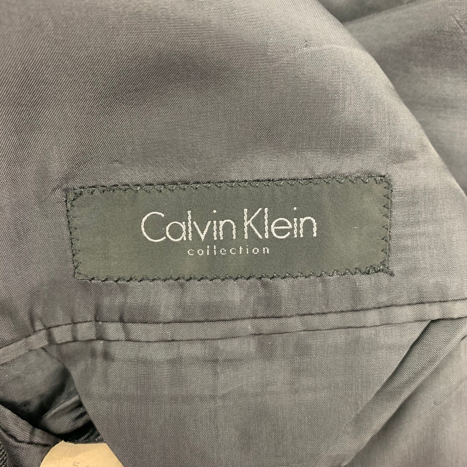 Calvin Klein Size 38 Charcoal Wool Linen Sport Coat Size 38R - 5 Thumbnail