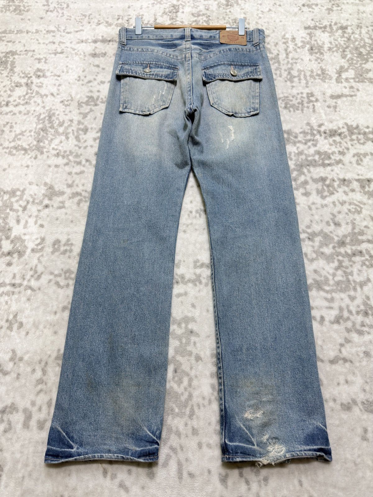 Karakuri Tamashii Karakuri Tamashii Dragon Acid Wash Distressed Denim Jeans Size US 32 / EU 48 - 2 Thumbnail