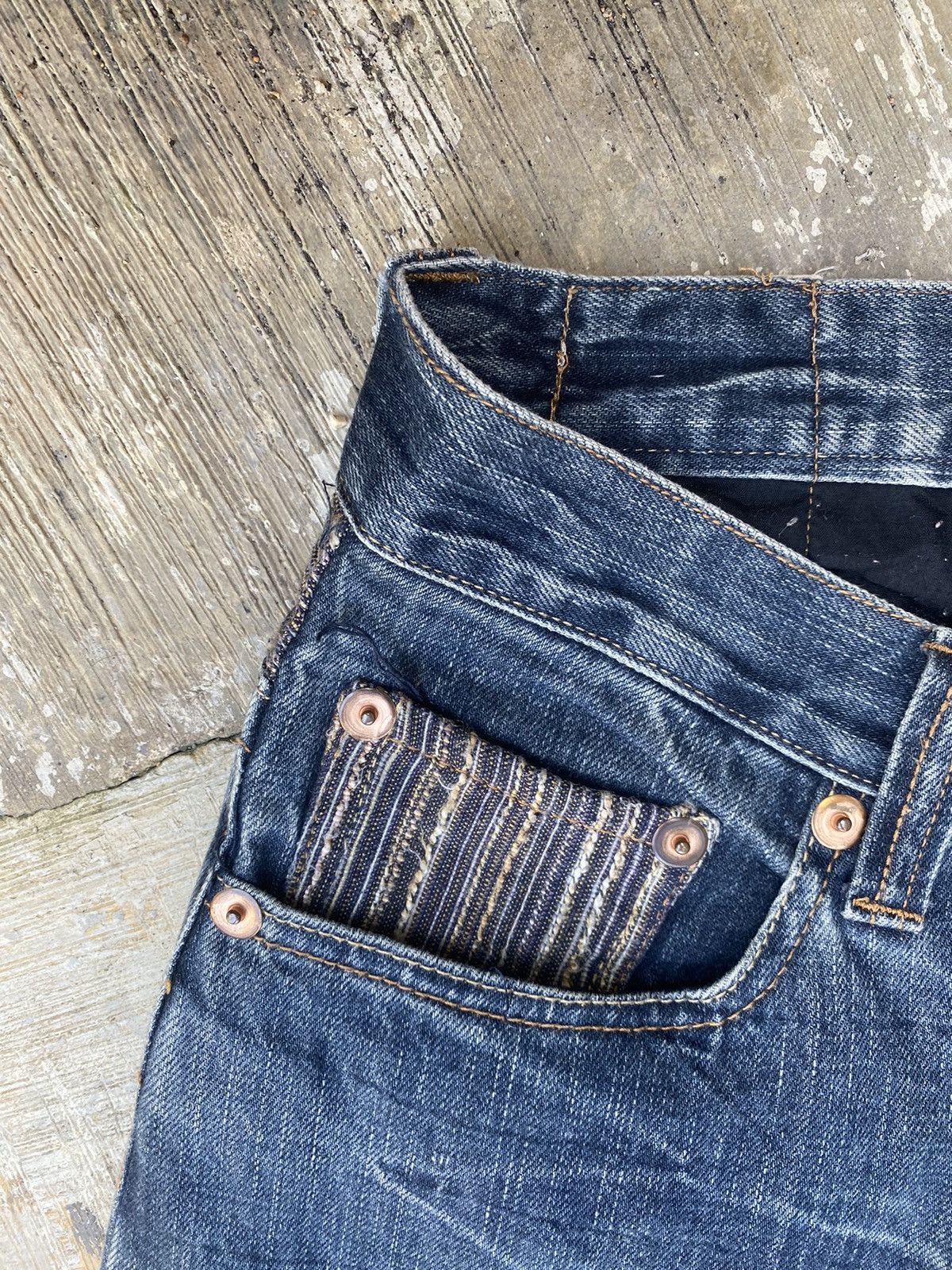 Japanese Brand Dominate Handcrafted Stone Wash Jeans Size US 29 - 5 Thumbnail