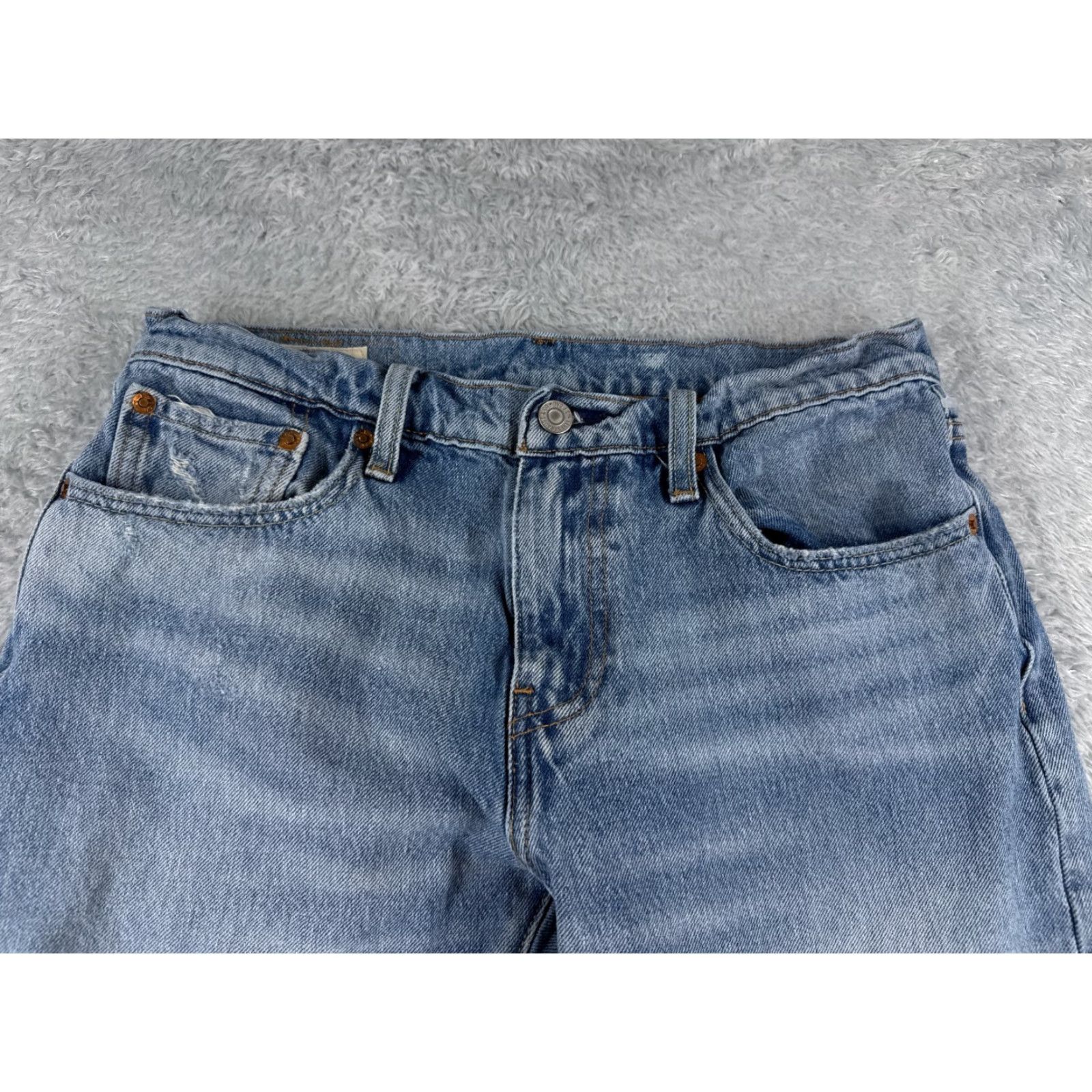 Levi's Levi's Jeans Men Slim Distressed Blue Cotton 28x29 Denim 5-Pocket Zipper Pocket Jeans Size US 30 / EU 46 - 4 Thumbnail