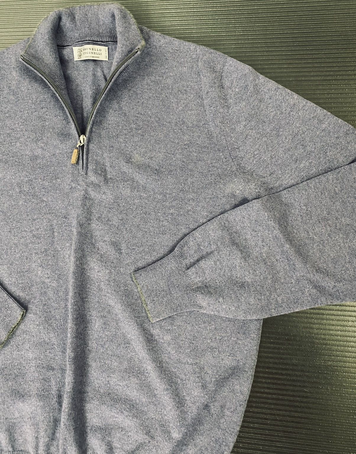Brunello Cucinelli Brunello Cucinelli 🇮🇹 purple quarter zip cashmere pullover 52 Size US L / EU 52-54 / 3 - 8 Thumbnail