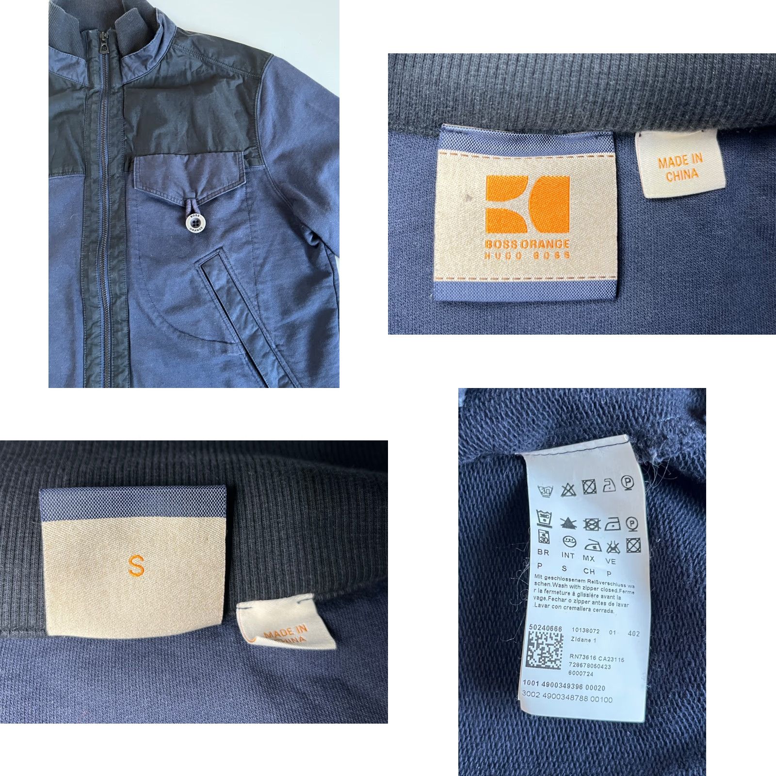 Hugo Boss HUGO BOSS Men's Boss Orange Jacket Navy S City, Designer, Classic, Travel, Casual, Knit, Zip, Pockets - Jacket - Men - Navy - S Size US S / EU 44-46 / 1 - 8 Thumbnail