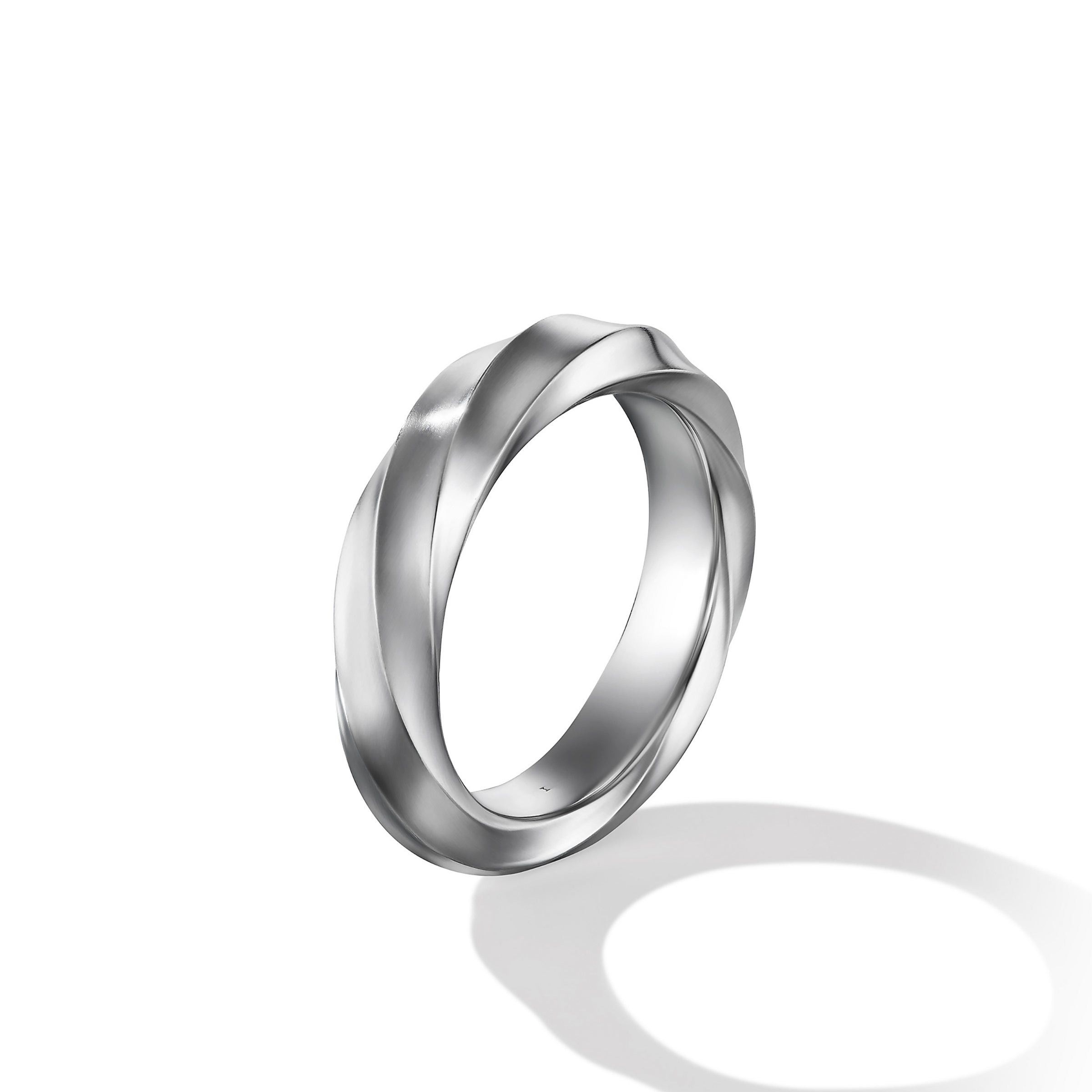 David Yurman o1s1wg111025 R17390 / Size 6 /Cable Edge Band Ring in Silver Size ONE SIZE - 3 Thumbnail