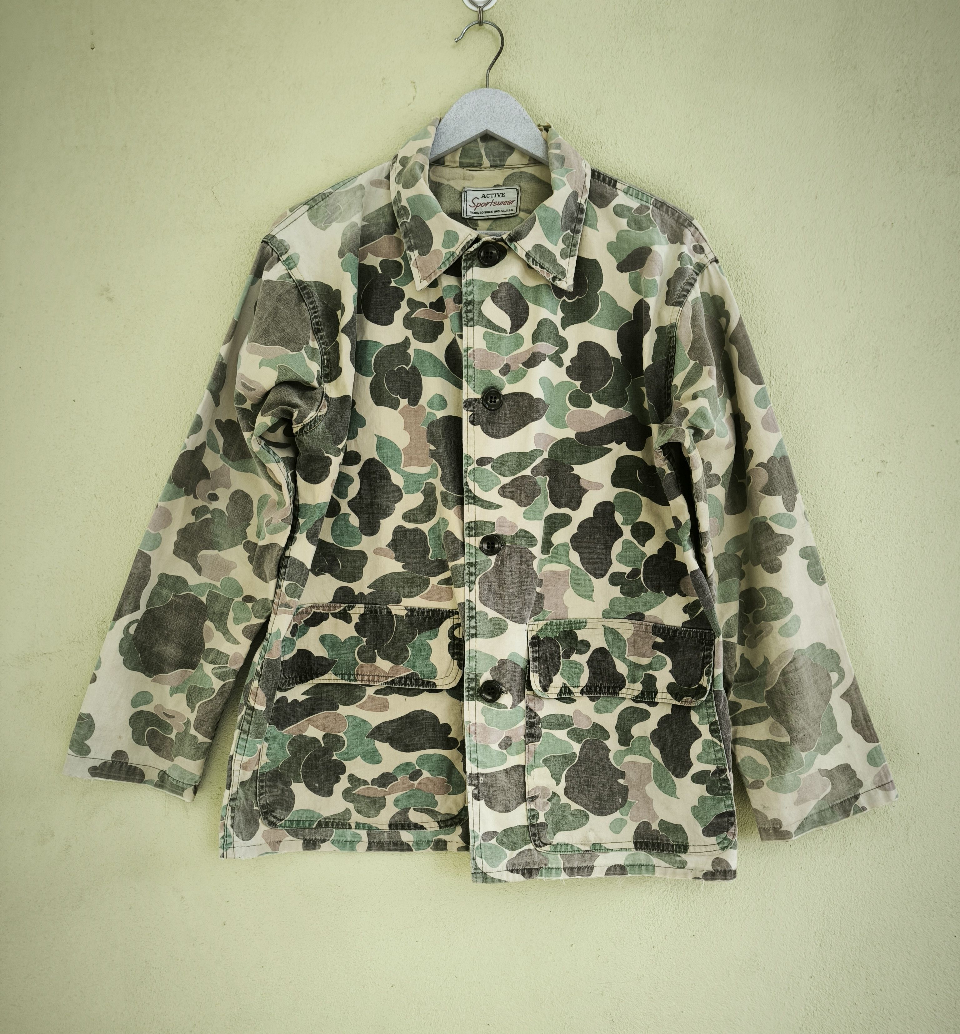 Sears Vtg 70's SEARS, ROEBUCK AND CO duck camo hunting jacket Size US L / EU 52-54 / 3 - 1 Thumbnail