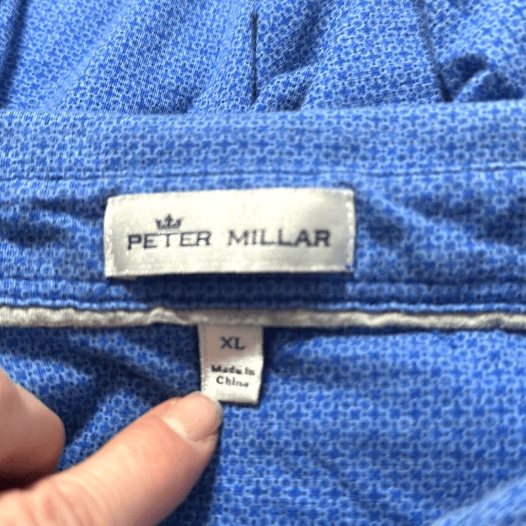 Peter Millar Peter Millar Polo Shirt Blue Short Sleeve Mens XL Golf Shirt Size US XL / EU 56 / 4 - 6 Thumbnail