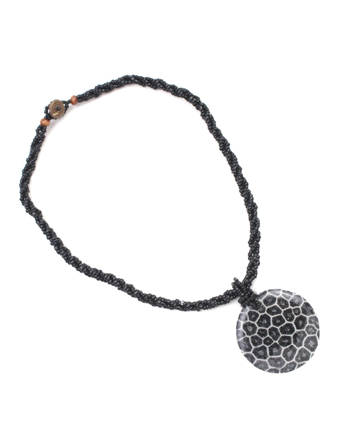 Hysteric Glamour 2000S JAPANESE MADE ETHNIC BLACK GLASS BEADS STONE NECKLACE Size ONE SIZE - 3 Thumbnail