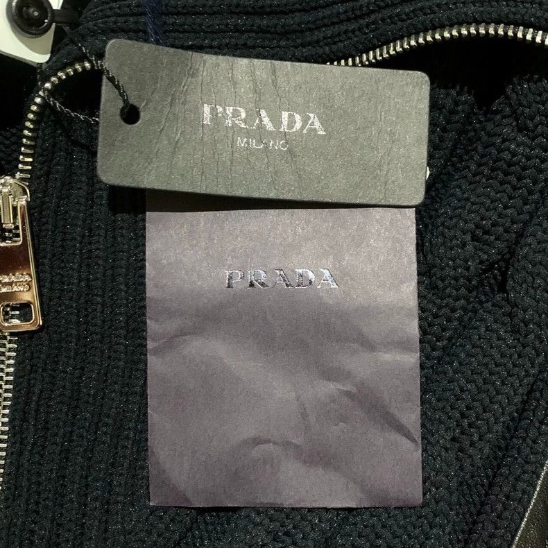 Prada Prada Lapel patchwork leather zipper jacket 2501-Nextarrow Size US XS / EU 42 / 0 - 5 Thumbnail