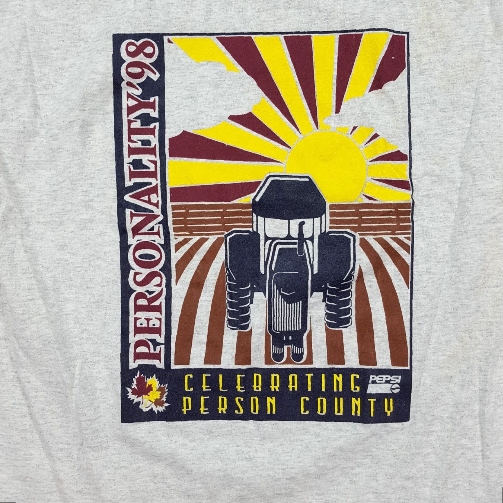 Fruit Of The Loom Vintage Farming Tractor Pepsi Farm Size S Gray Fall Summer T Shirt Mens Size US S / EU 44-46 / 1 - 3 Thumbnail