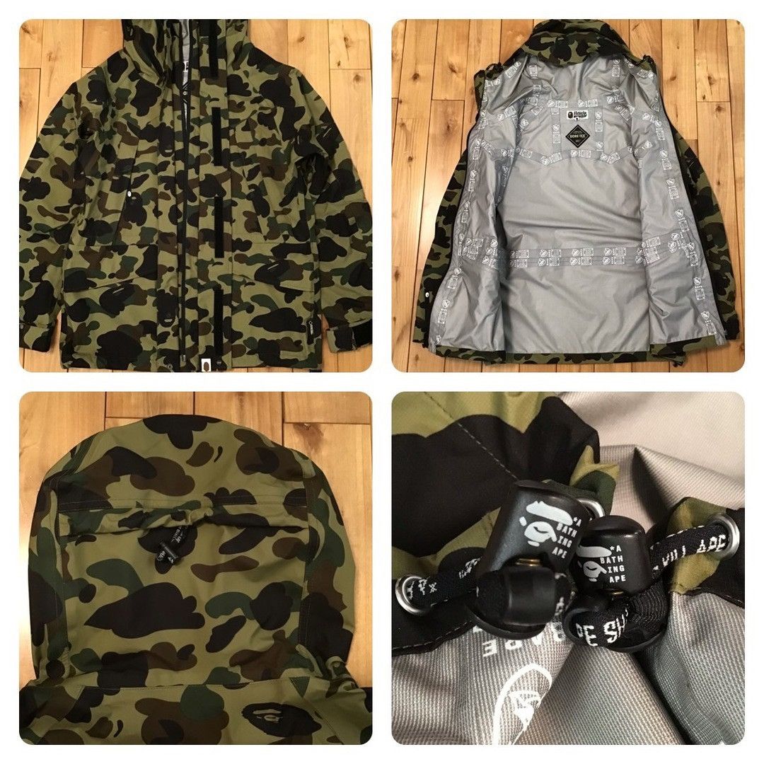Bape × Goretex BAPE GORE TEX 1st camo green hoodie snowboard jacket APE Size US M / EU 48-50 / 2 - 6 Thumbnail