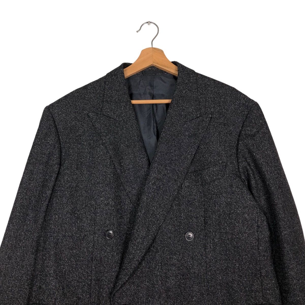 Japanese Brand 🔥Vintage Wool Jacket Lanvin Classique Double Breast Size US M / EU 48-50 / 2 - 2 Thumbnail