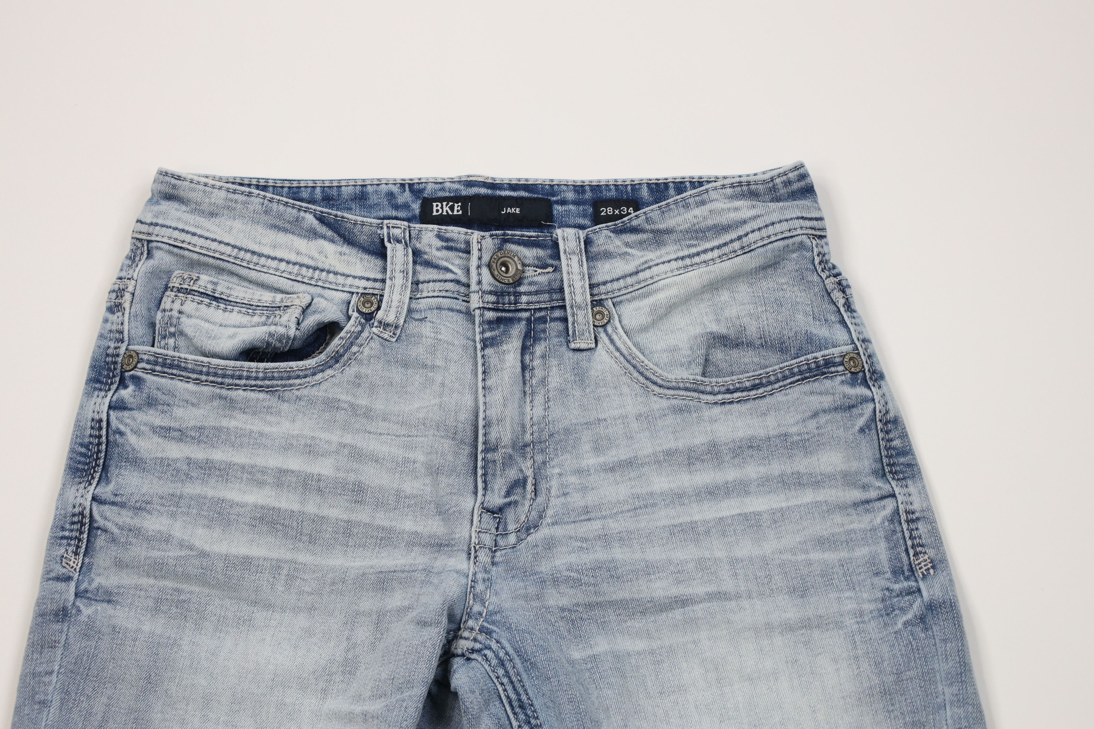 Vintage Buckle BKE Stretch Jake Bootcut Denim Jeans Light Wash Size US 28 / EU 44 - 2 Thumbnail