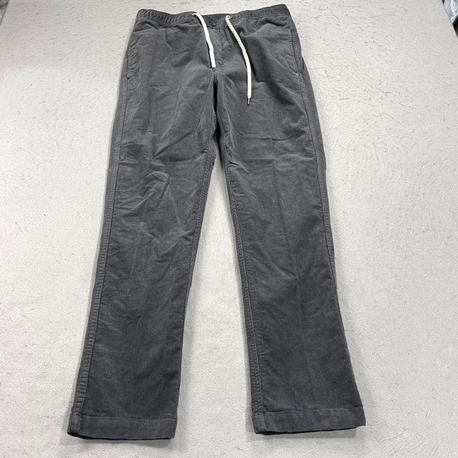 Vuori Vuori Pants Mens Large Gray Optimist Corduroy Cotton Blend Drawstring Hike V440 Size US 33 - 2 Thumbnail