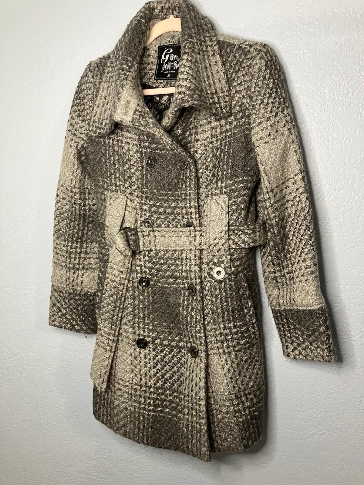 Guess G By Guess Women’s Black/Gray Wool Blend Trench Coat Size M Size M / US 6-8 / IT 42-44 - 1 Thumbnail