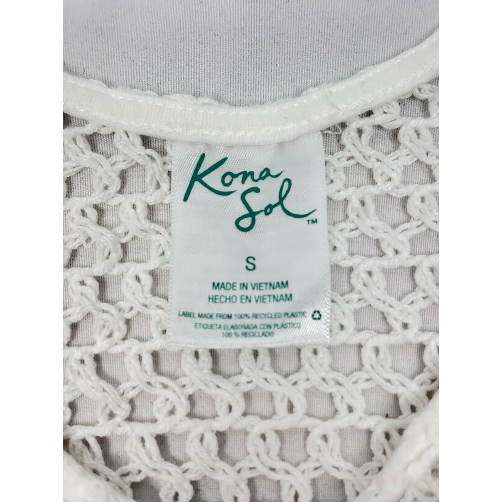 Target Basics Kona Sol Women's White Mesh Swimsuit Cover Up S Size ONE SIZE - 6 Thumbnail