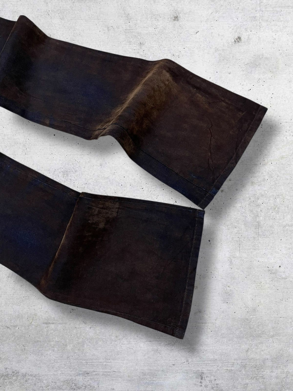 Japanese Brand VINTAGE WEATHERLAND 1990S JAPAN DESIGNER ECAILLE BROWN DENIM Size US 29 - 5 Thumbnail