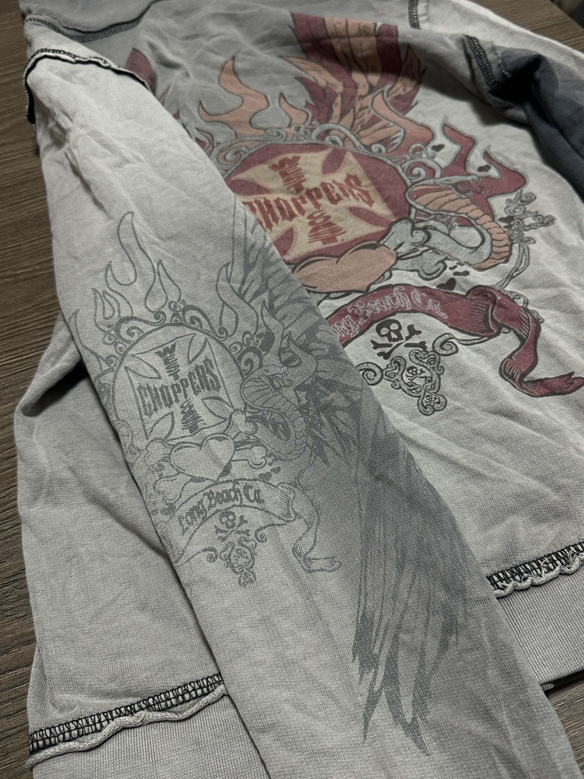 Vintage × West Coast Choppers Vintage West Coast Choppers Distressed Style Zip Hoodie Size M / US 6-8 / IT 42-44 - 15 Thumbnail