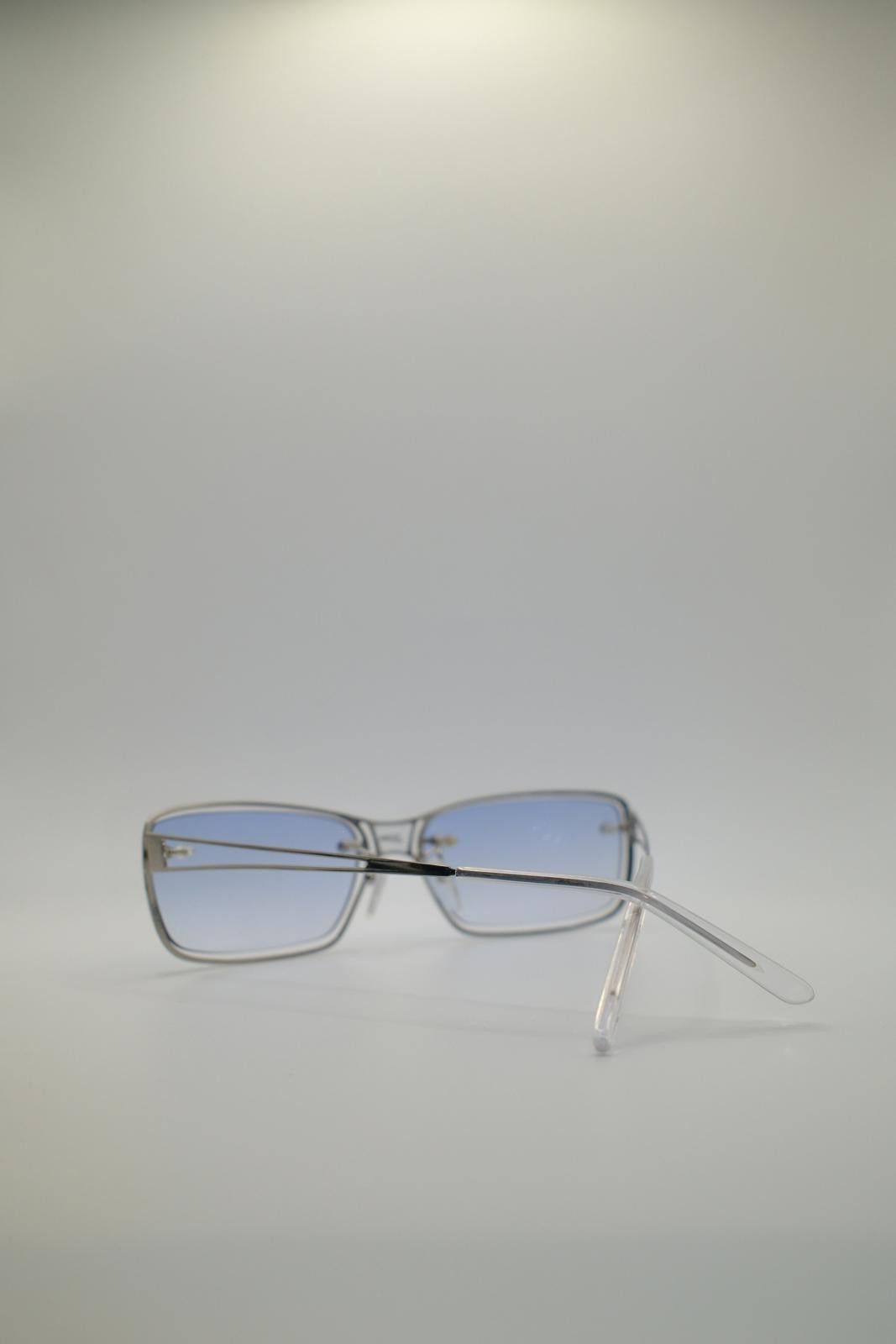 Jean Paul Gaultier 90's Jean Paul Gaultier Titanium Rim Smokey Blue Sunglasses Size ONE SIZE - 3 Thumbnail