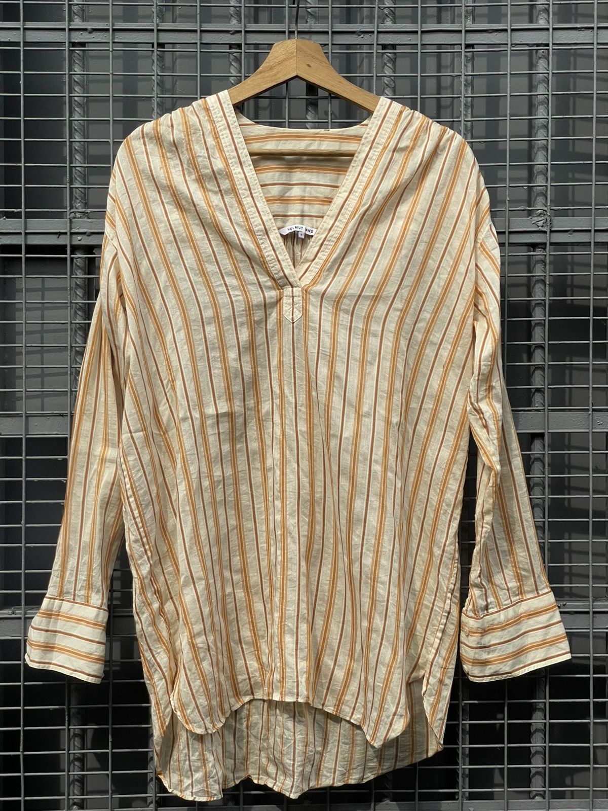 Helmut Lang Helmut Lang | V Neck Stripe Pullover Size S / US 4 / IT 40 - 1 Thumbnail