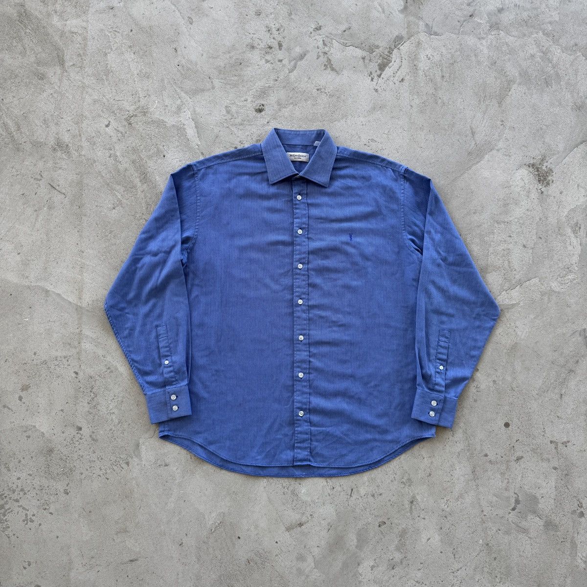 Yves Saint Laurent Vintage 90s YSL Button Ups Shirt Embroidered Logo Y2K Size US XL / EU 56 / 4 - 1 Thumbnail