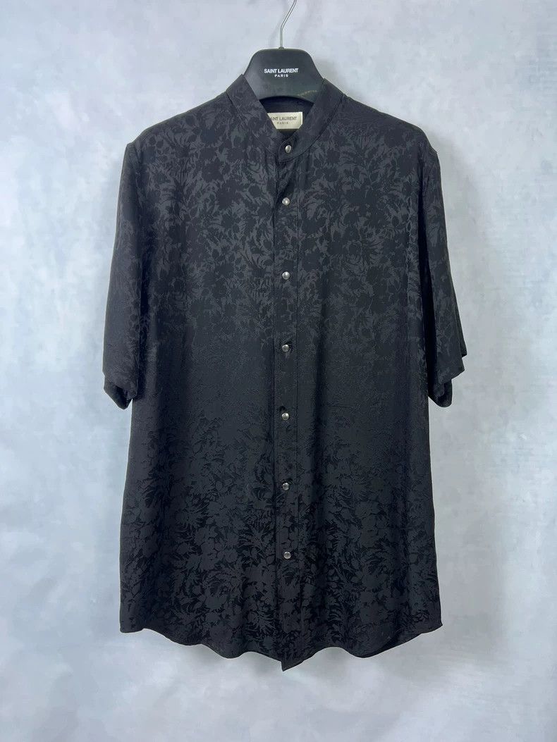 Yves Saint Laurent Saint Laurent size 36 22ss Mulberry Silk Flower Bush Shirt Size US M / EU 48-50 / 2 - 1 Thumbnail