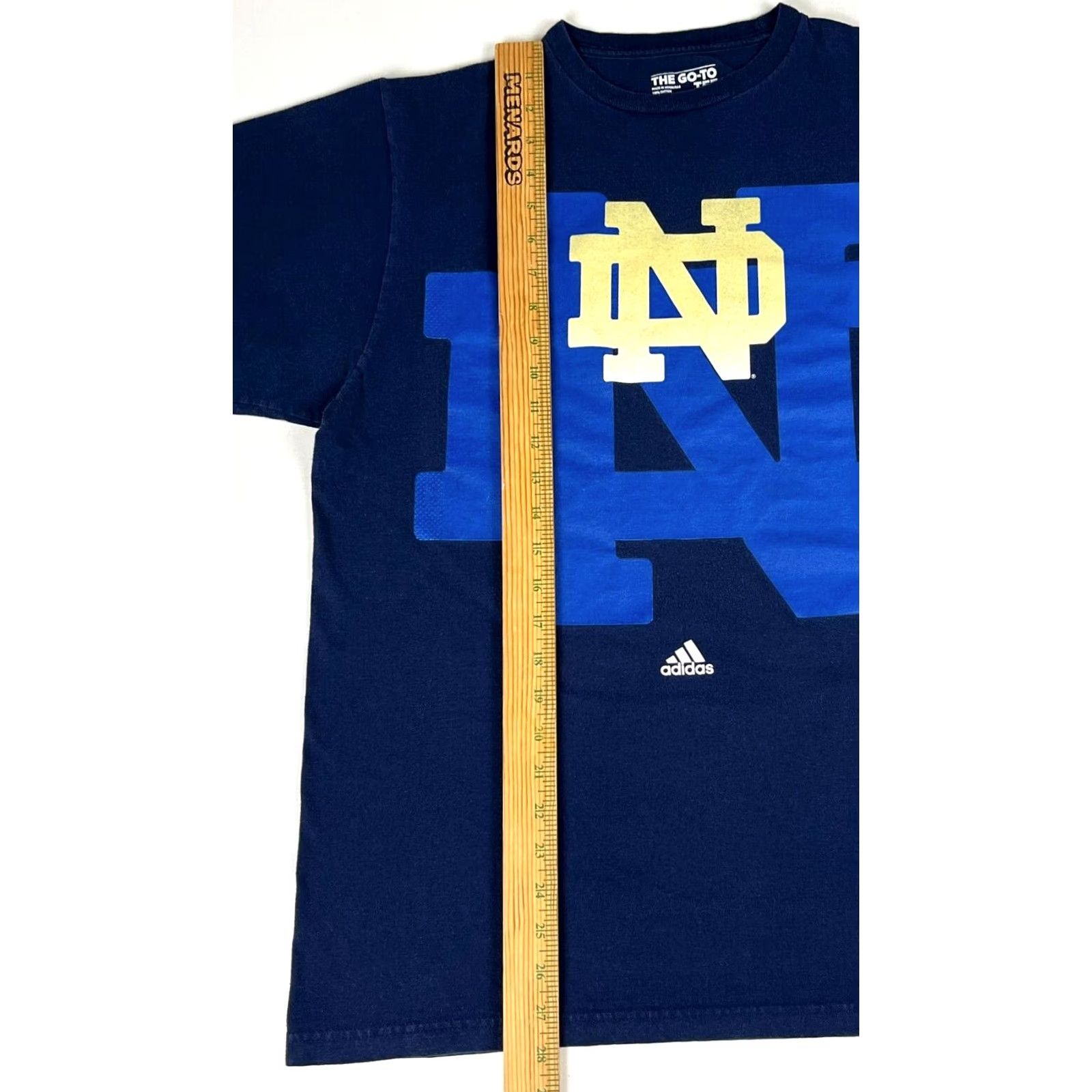 Adidas adidas Notre Dame Fighting Irish T-Shirt Navy Blue Large Logo Mens Vintage Shirt Size L Size US L / EU 52-54 / 3 - 5 Thumbnail